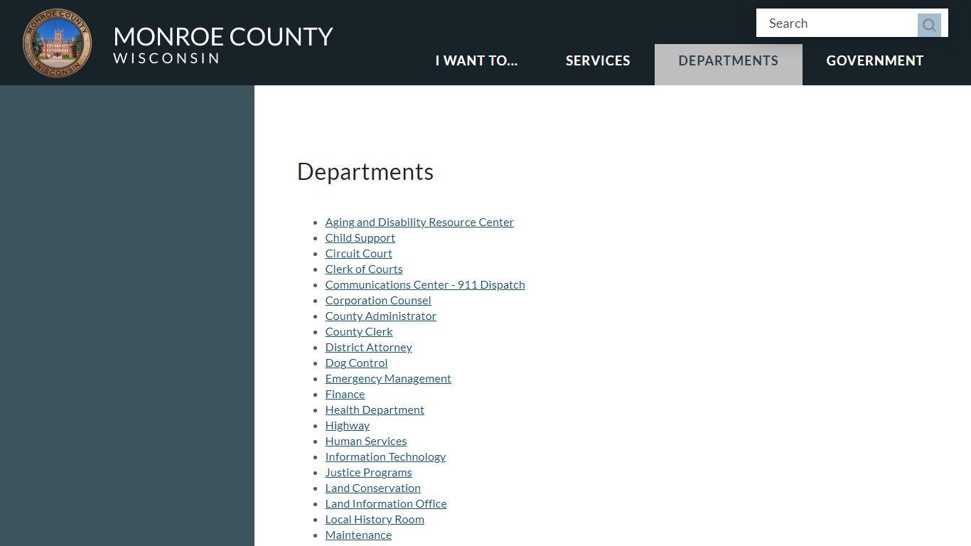 Departments | Monroe County, WI